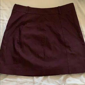 Maroon mini skirt, work or nighttime